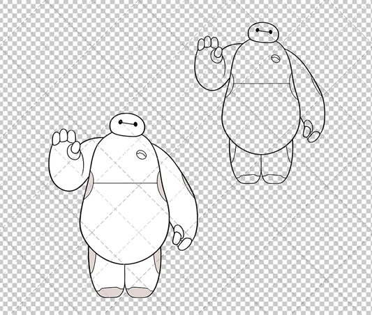 Baymax - Big Hero, Svg, Dxf, Eps, Png SvgShopArt