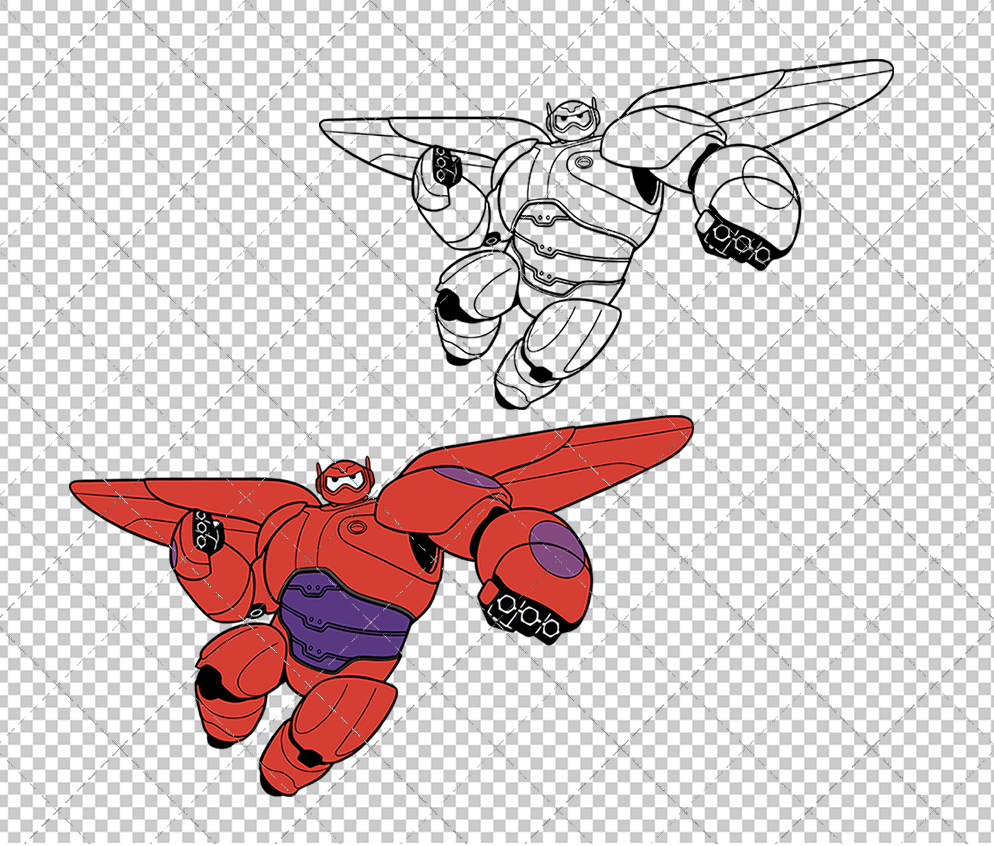 Baymax Mech - Big Hero 002, Svg, Dxf, Eps, Png SvgShopArt