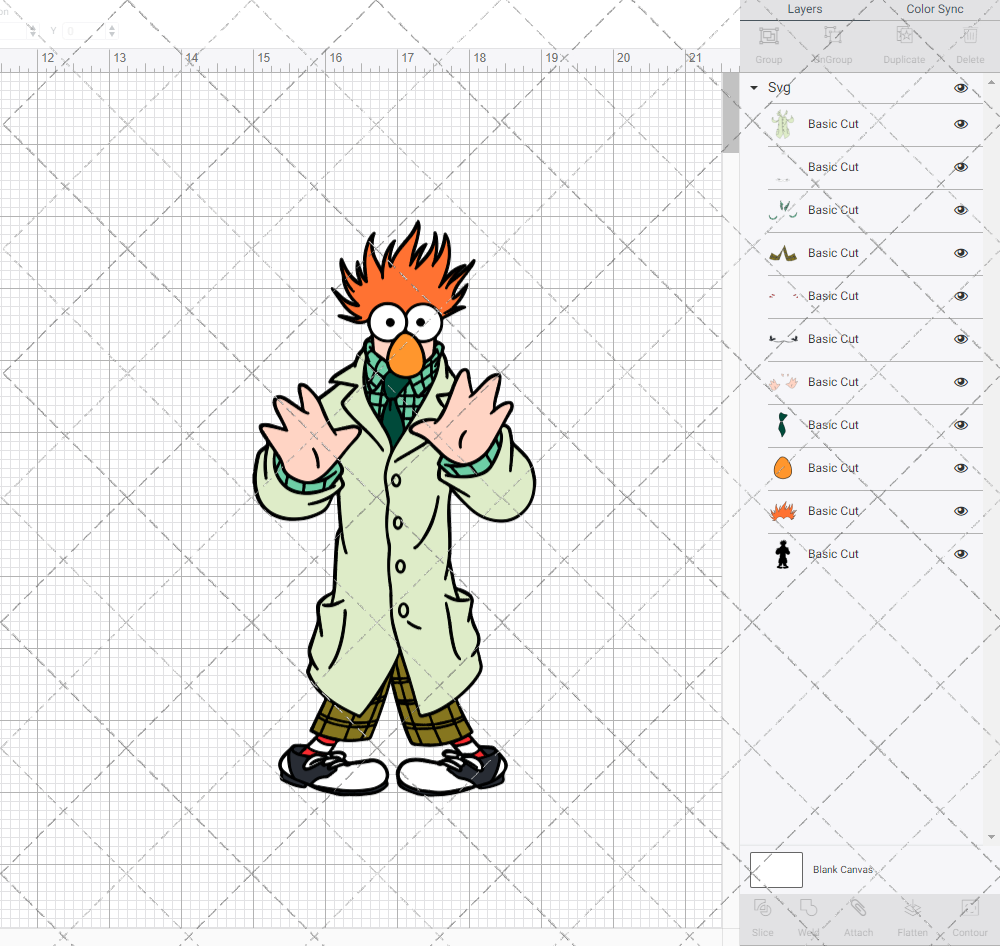 Beaker - The Muppet 002, Svg, Dxf, Eps, Png SvgShopArt