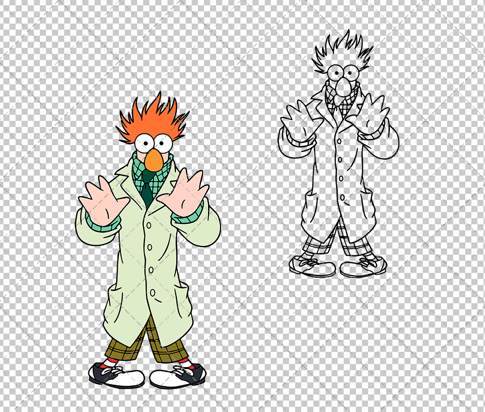 Beaker - The Muppet 002, Svg, Dxf, Eps, Png SvgShopArt