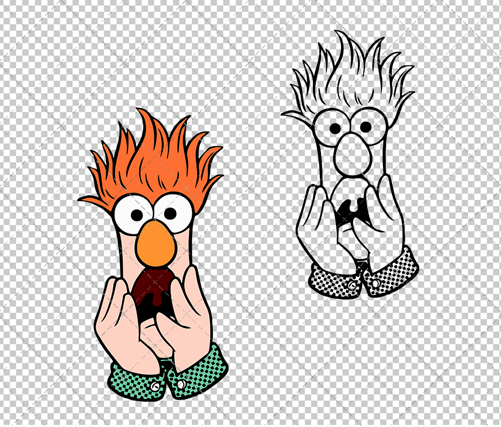 Beaker - The Muppet, Svg, Dxf, Eps, Png SvgShopArt