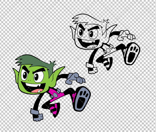 Beast Boy - Teen Titans Go 002, Svg, Dxf, Eps, Png SvgShopArt