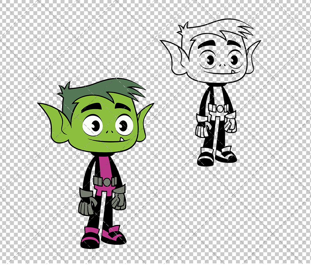 Beast Boy - Teen Titans Go 003, Svg, Dxf, Eps, Png SvgShopArt