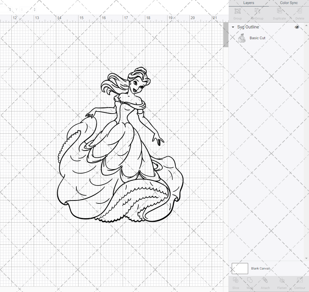 Belle - Beauty and the Beast 002, Svg, Dxf, Eps, Png SvgShopArt