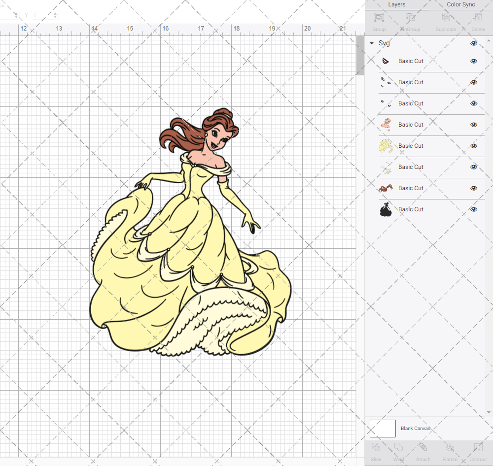 Belle - Beauty and the Beast 002, Svg, Dxf, Eps, Png SvgShopArt