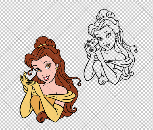 Belle - Beauty and the Beast, Svg, Dxf, Eps, Png SvgShopArt