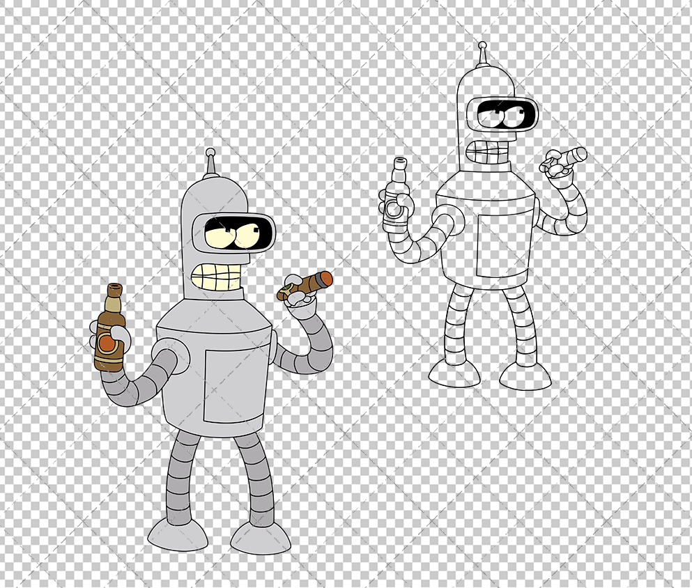 Bender - Futurama, Svg, Dxf, Eps, Png SvgShopArt