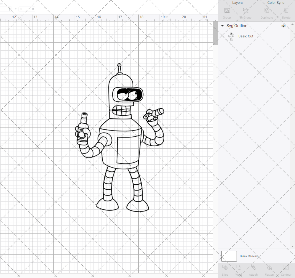 Bender - Futurama, Svg, Dxf, Eps, Png SvgShopArt