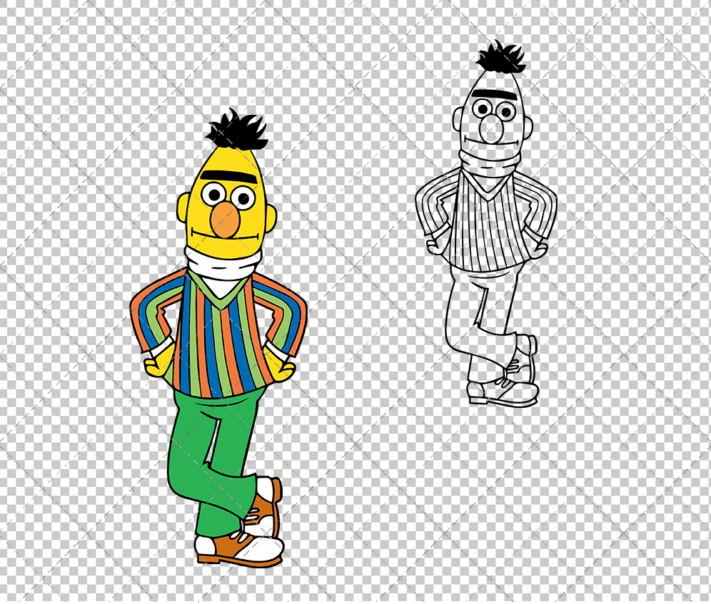 Bert - Sesame Street 002, Svg, Dxf, Eps, Png SvgShopArt