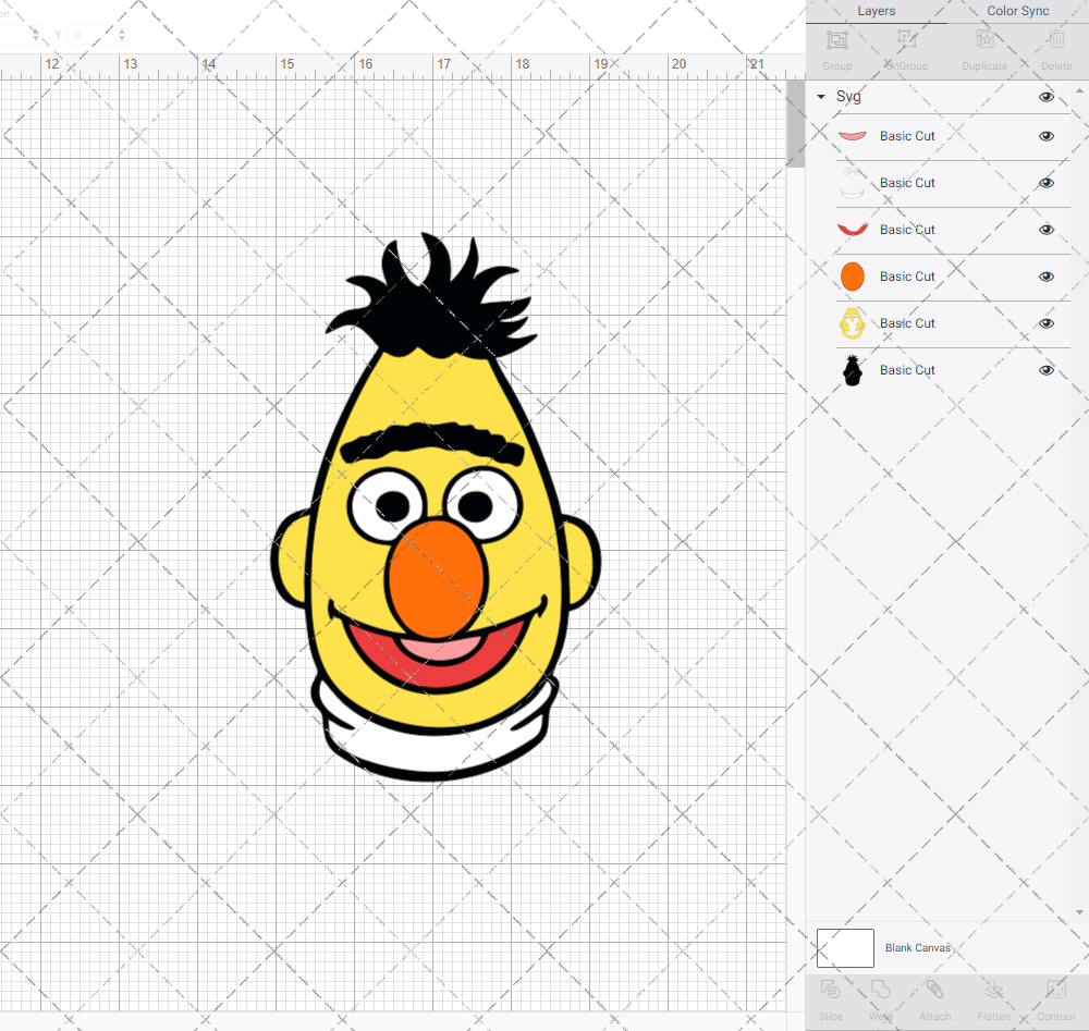 Bert - Sesame Street, Svg, Dxf, Eps, Png - SvgShopArt