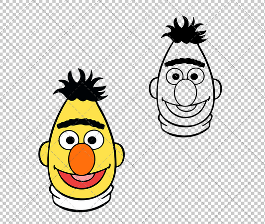 Bert - Sesame Street, Svg, Dxf, Eps, Png SvgShopArt