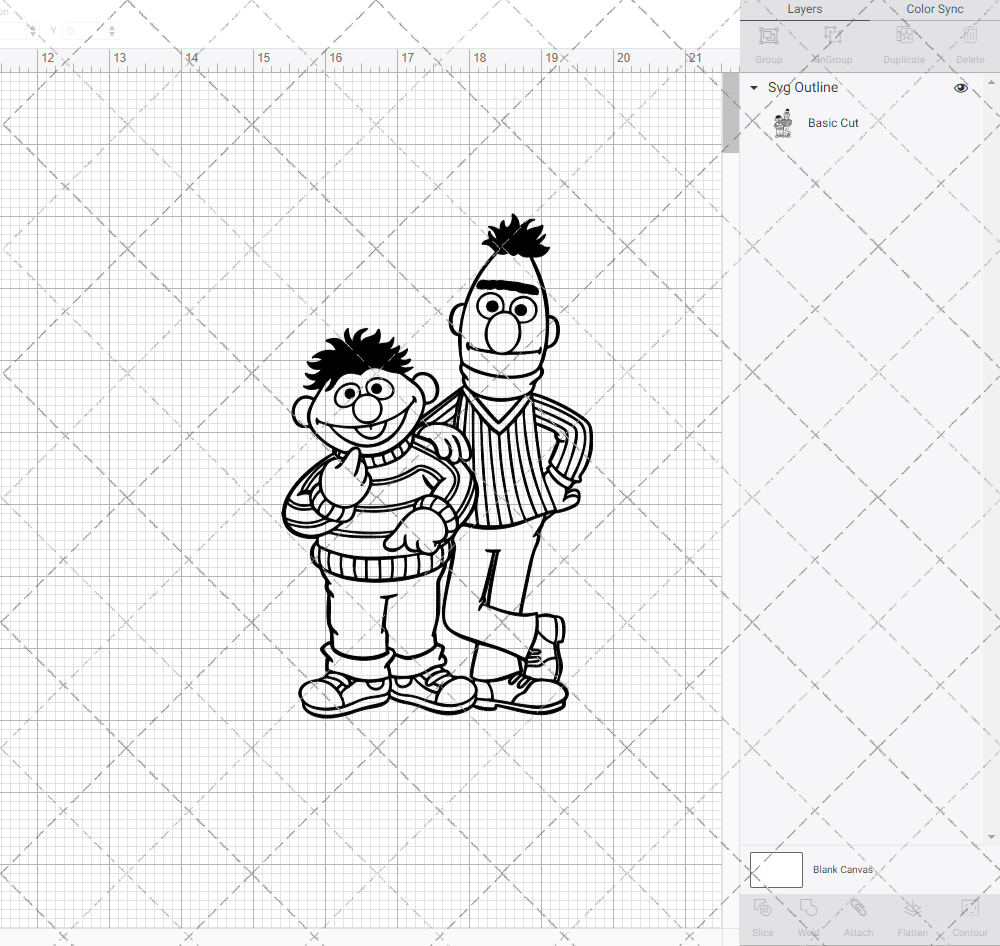 Bert and Ernie - Sesame Street, Svg, Dxf, Eps, Png SvgShopArt