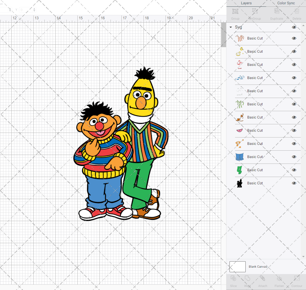 Bert and Ernie - Sesame Street, Svg, Dxf, Eps, Png SvgShopArt