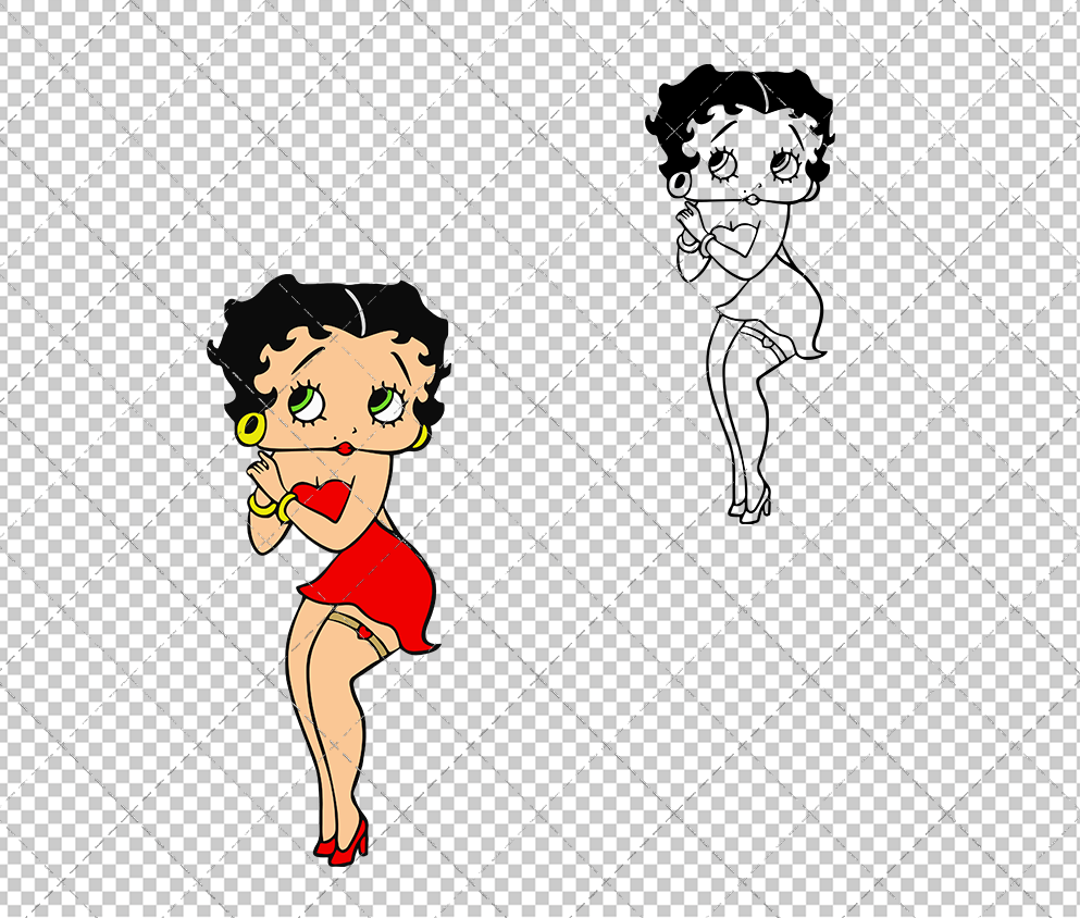 Betty Boop 004, Svg, Dxf, Eps, Png SvgShopArt