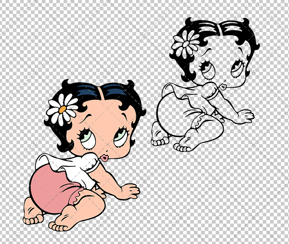 Betty Boop Baby 002, Svg, Dxf, Eps, Png SvgShopArt