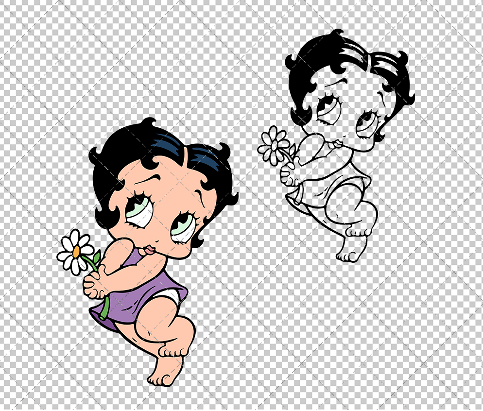 Betty Boop Baby, Svg, Dxf, Eps, Png SvgShopArt