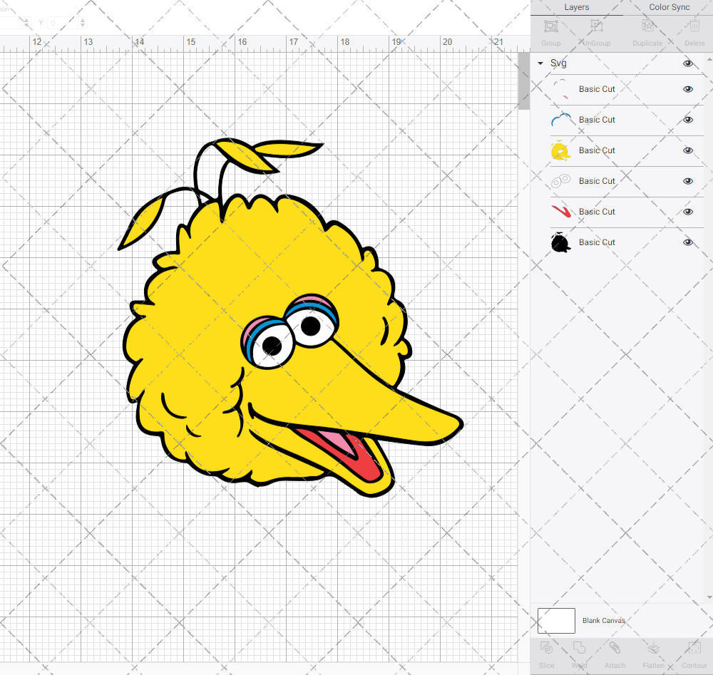 Big Bird - Sesame Street 002, Svg, Dxf, Eps, Png SvgShopArt