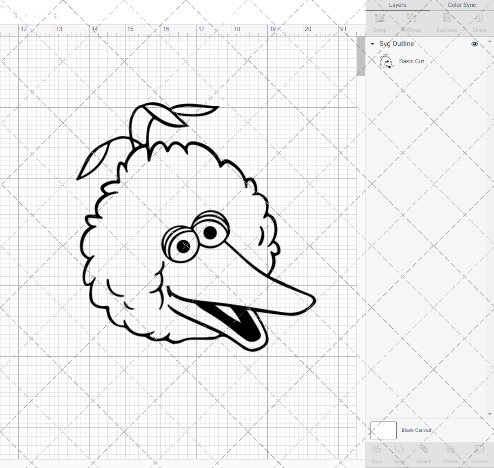 Big Bird - Sesame Street 002, Svg, Dxf, Eps, Png SvgShopArt