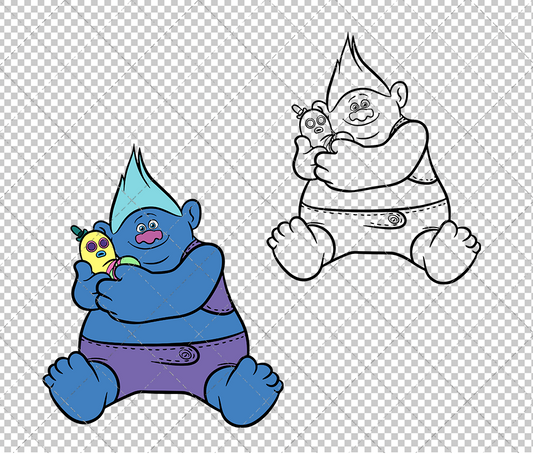 Biggie and Mr. Dinkles - Trolls 002, Svg, Dxf, Eps, Png SvgShopArt