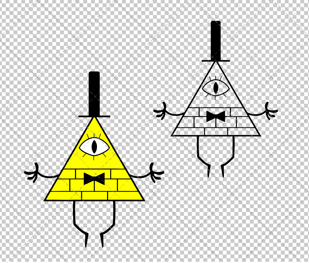 Bill Cipher - Gravity Falls, Svg, Dxf, Eps, Png SvgShopArt