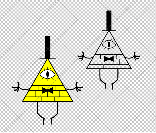 Bill Cipher - Gravity Falls, Svg, Dxf, Eps, Png SvgShopArt