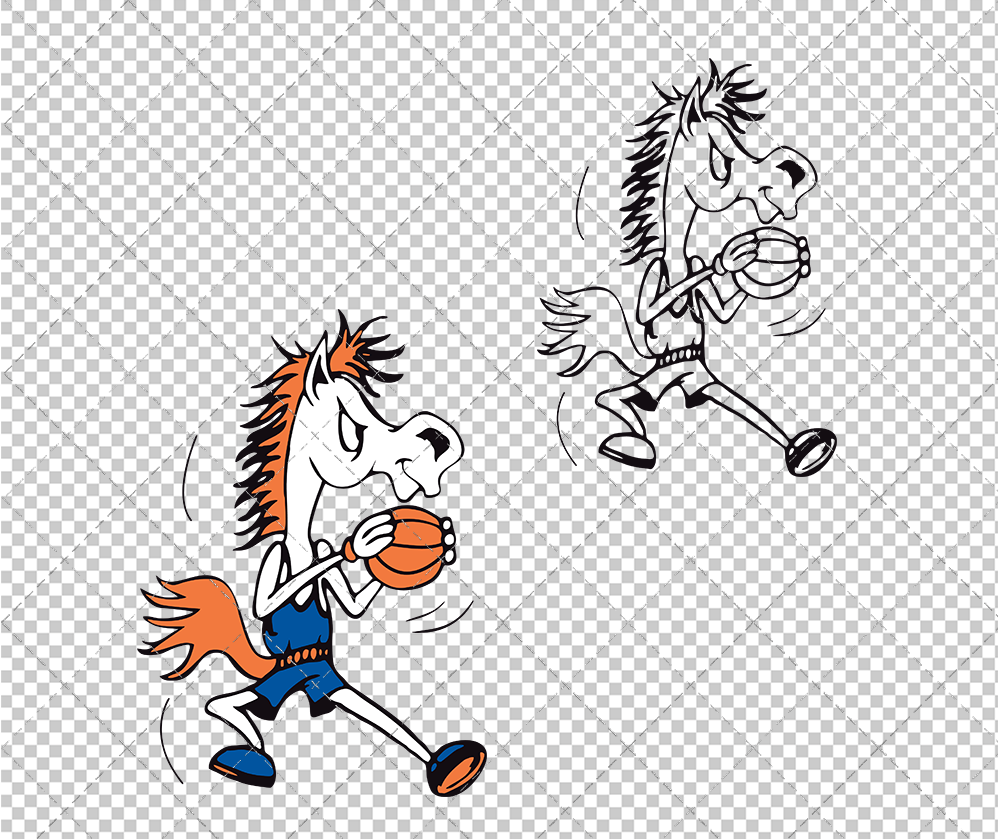 Boise State Broncos Mascot 1969, Svg, Dxf, Eps, Png