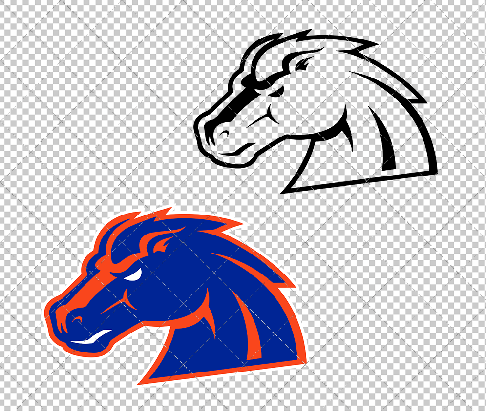 Boise State Broncos Secondary 2002 006, Svg, Dxf, Eps, Png