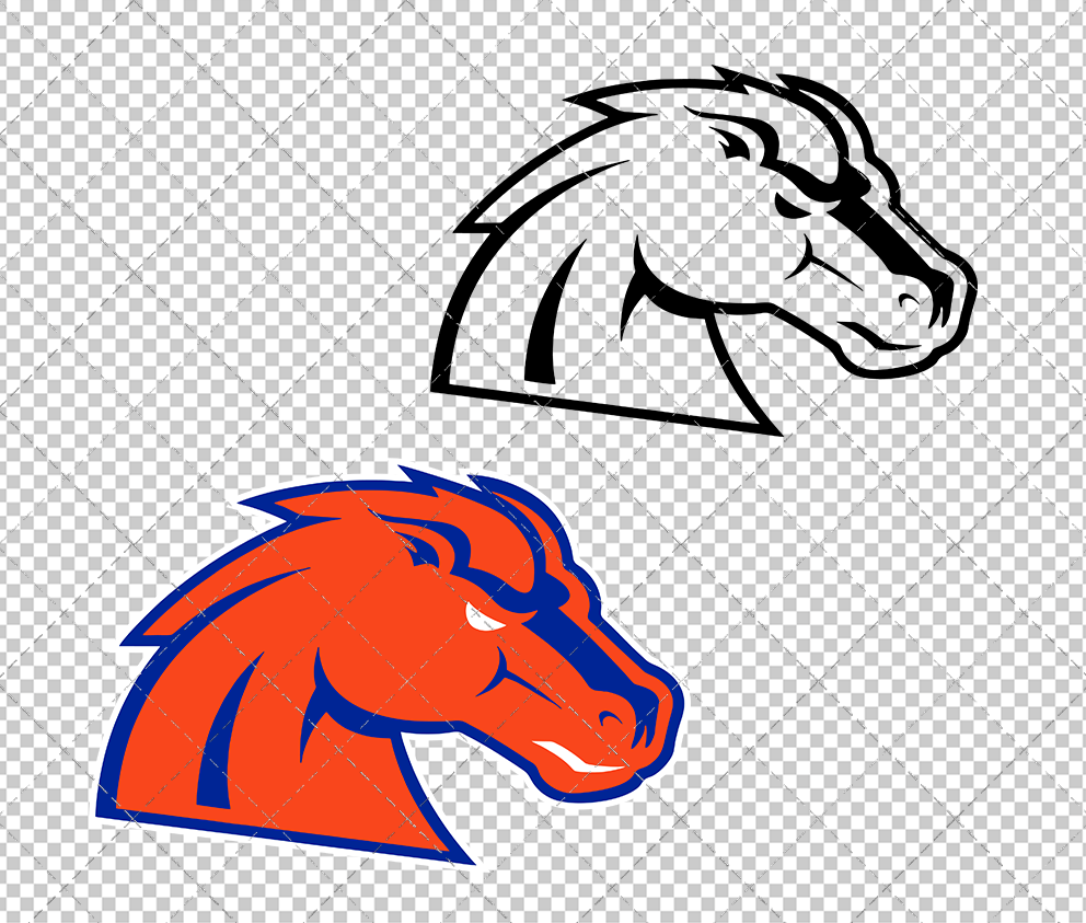 Boise State Broncos Secondary 2002 007, Svg, Dxf, Eps, Png