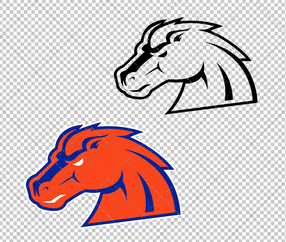 Boise State Broncos Secondary 2002 008, Svg, Dxf, Eps, Png