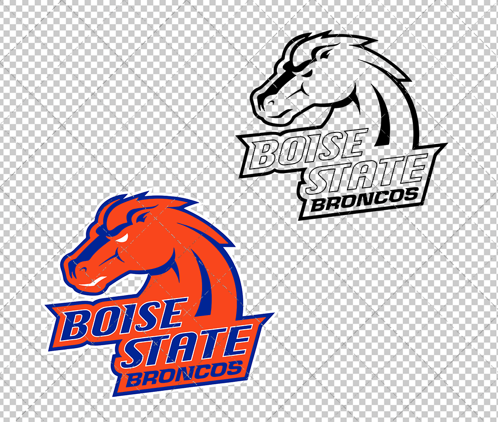 Boise State Broncos Secondary 2002 014, Svg, Dxf, Eps, Png