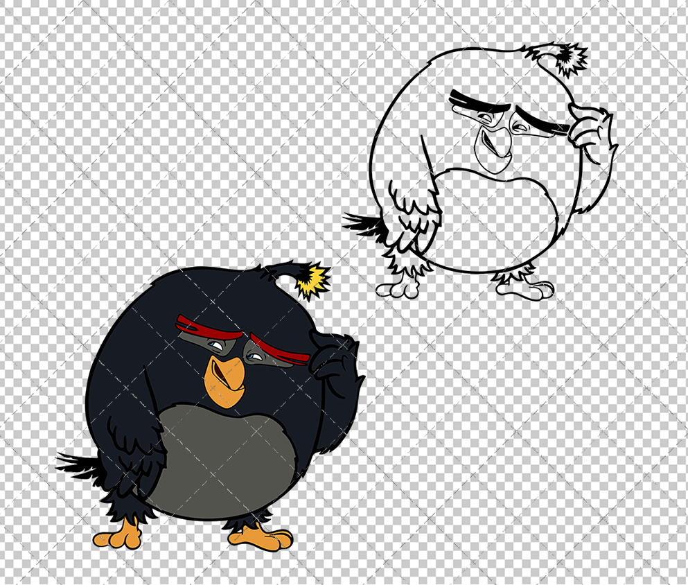 Bomb - The Angry Birds, Svg, Dxf, Eps, Png SvgShopArt