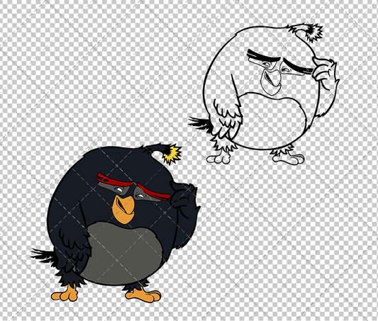 Bomb - The Angry Birds, Svg, Dxf, Eps, Png SvgShopArt