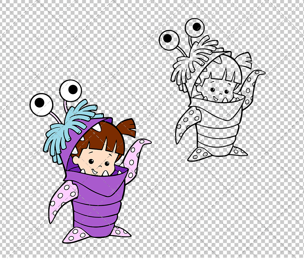 Boo - Monsters, Inc., Svg, Dxf, Eps, Png SvgShopArt