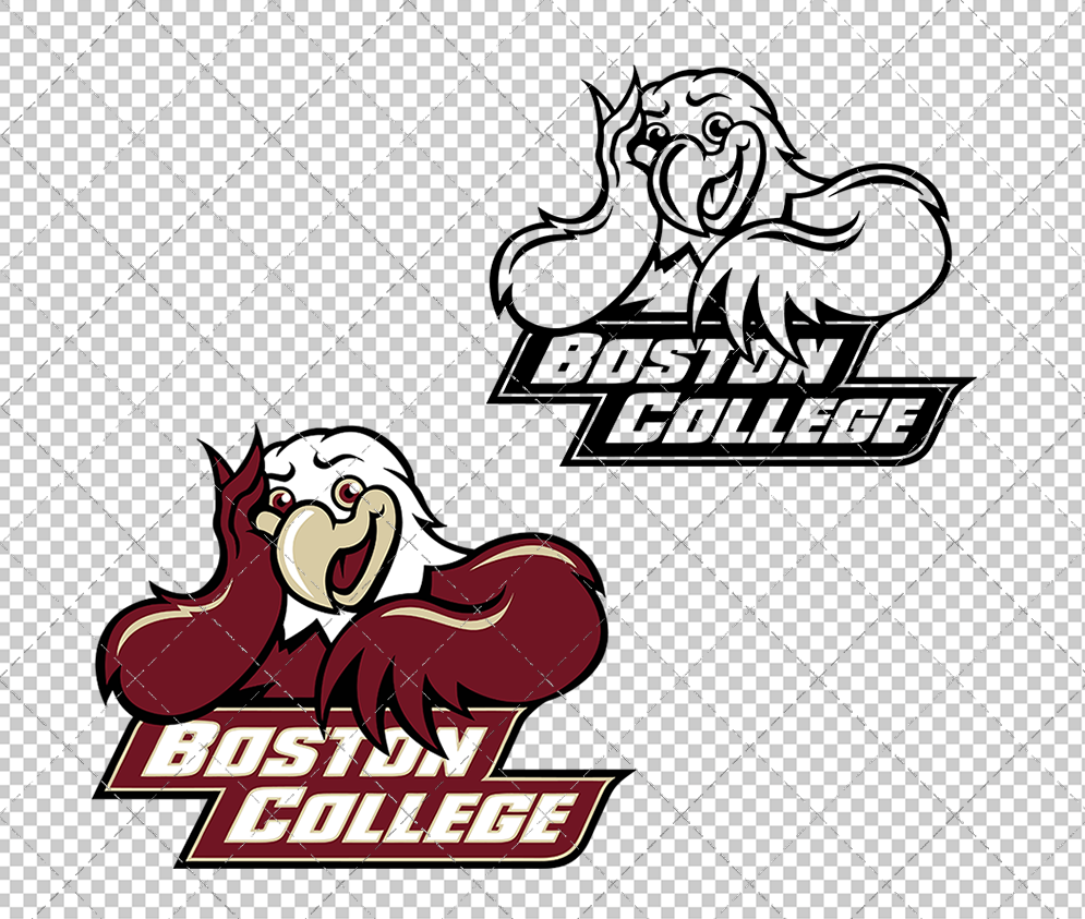 Boston College Eagles Mascot 2000, Svg, Dxf, Eps, Png