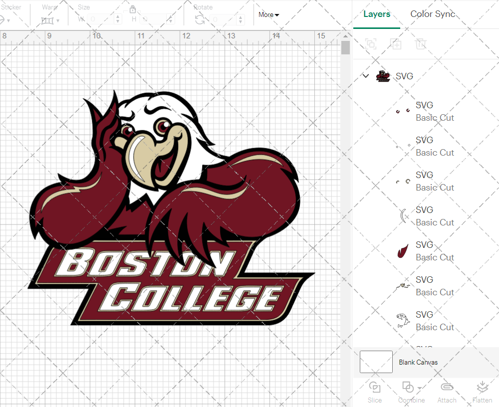 Boston College Eagles Mascot 2000, Svg, Dxf, Eps, Png 002