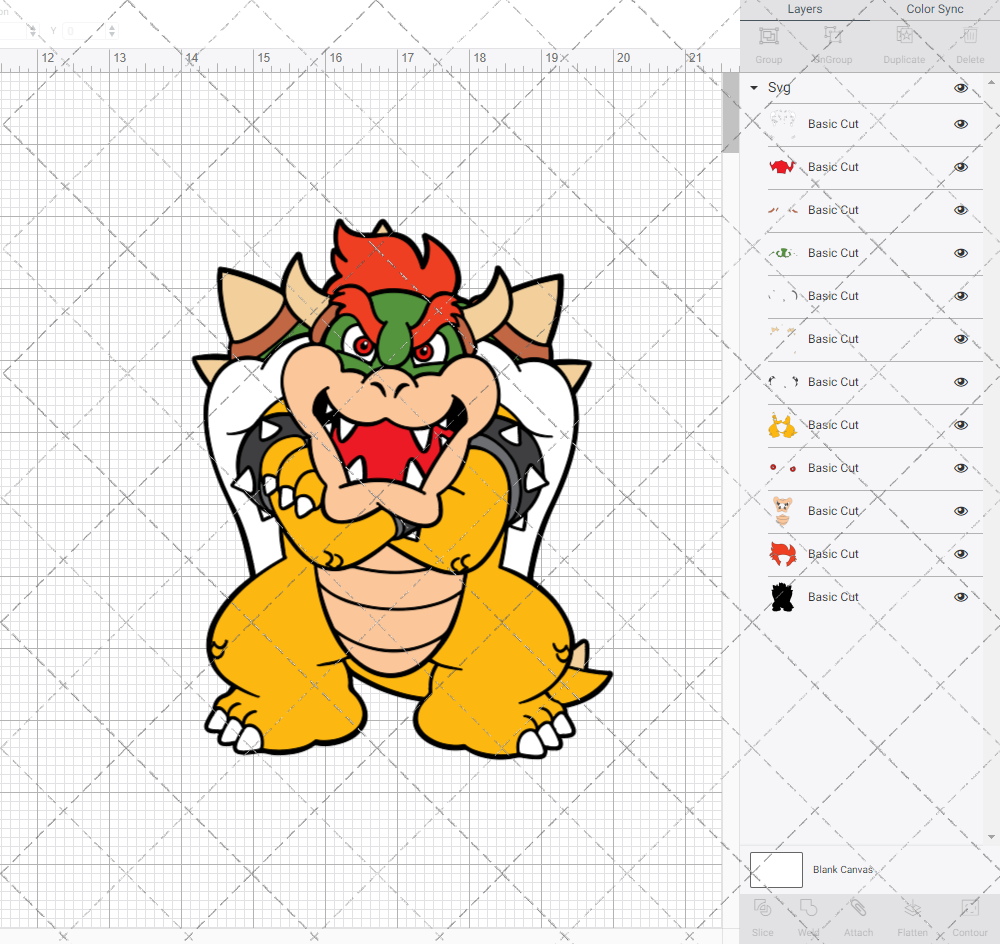 Bowser - Super Mario Bros 002, Svg, Dxf, Eps, Png SvgShopArt