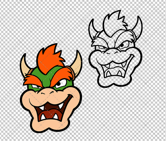 Bowser - Super Mario Bros 003, Svg, Dxf, Eps, Png SvgShopArt