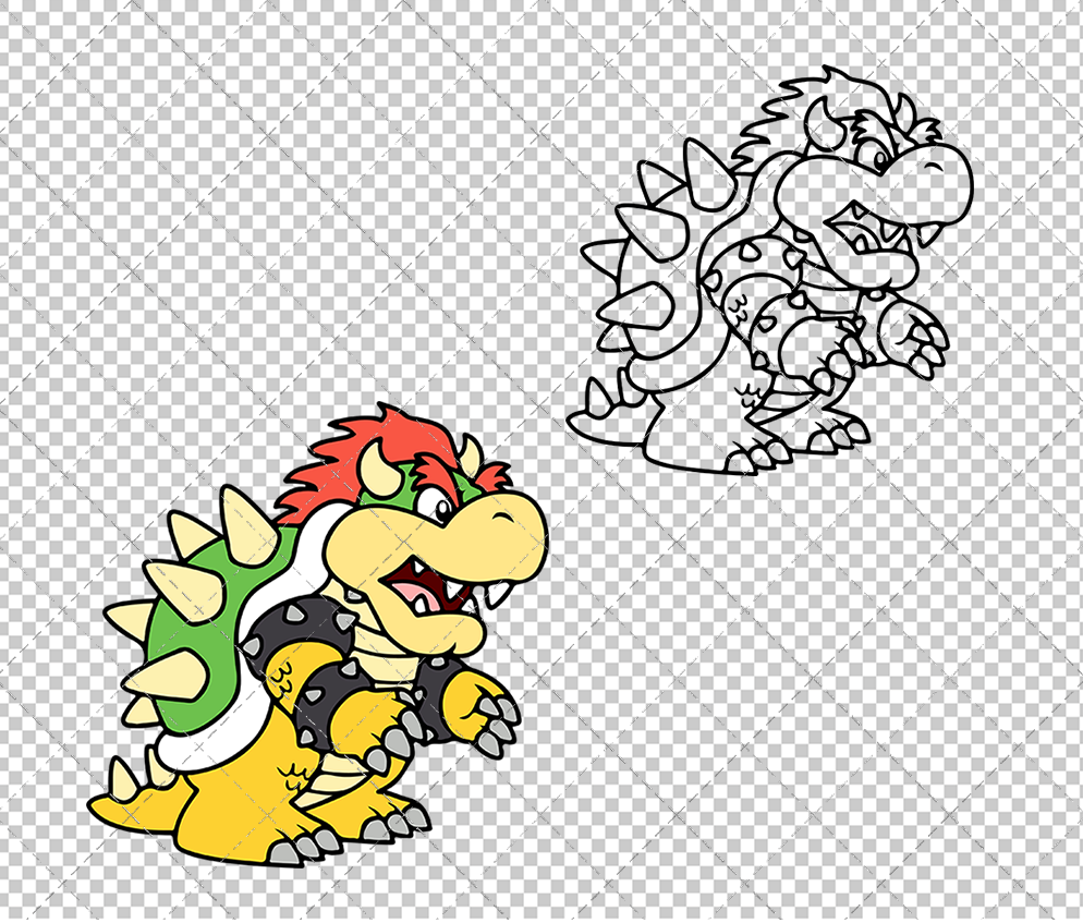 Bowser - Super Mario Bros, Svg, Dxf, Eps, Png SvgShopArt