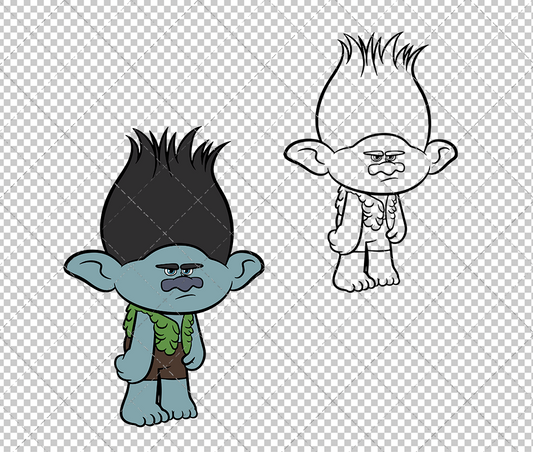 Branch - Trolls 002, Svg, Dxf, Eps, Png SvgShopArt