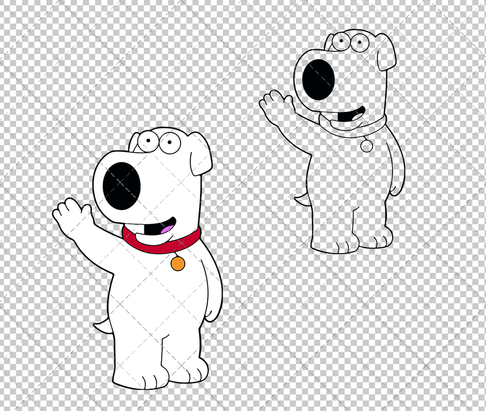 Brian Griffin - Family Guy, Svg, Dxf, Eps, Png - SvgShopArt