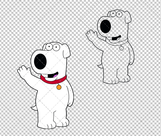 Brian Griffin - Family Guy, Svg, Dxf, Eps, Png SvgShopArt