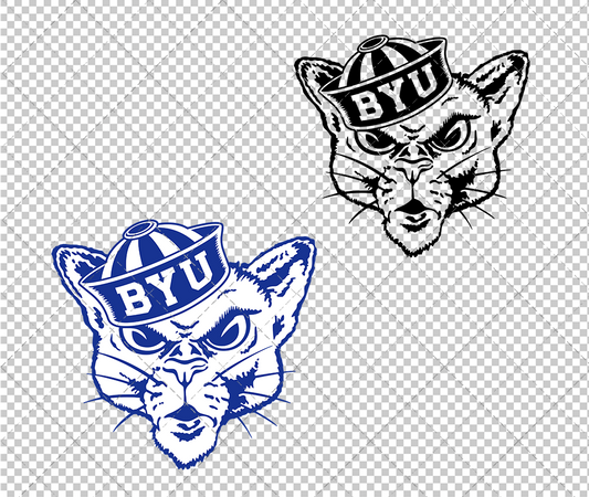 Brigham Young Cougars 1957, Svg, Dxf, Eps, Png 004