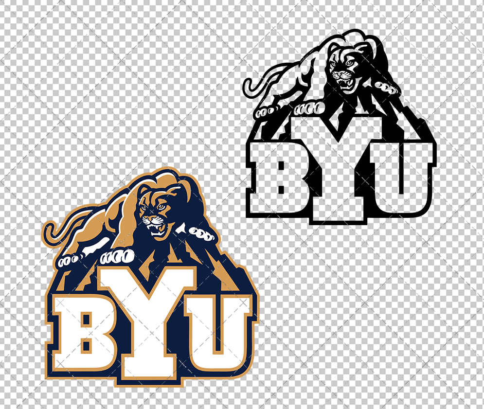Brigham Young Cougars Alternate 1999 006, Svg, Dxf, Eps, Png
