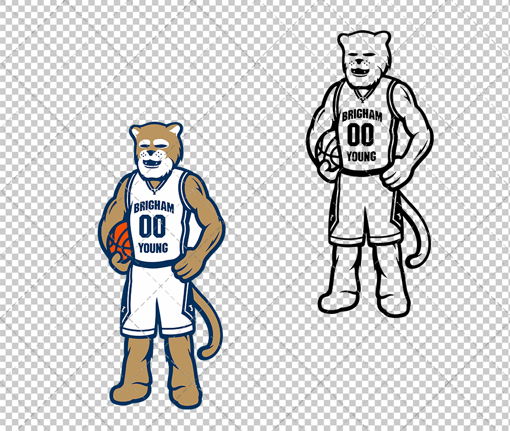 Brigham Young Cougars Mascot 2010 002, Svg, Dxf, Eps, Png