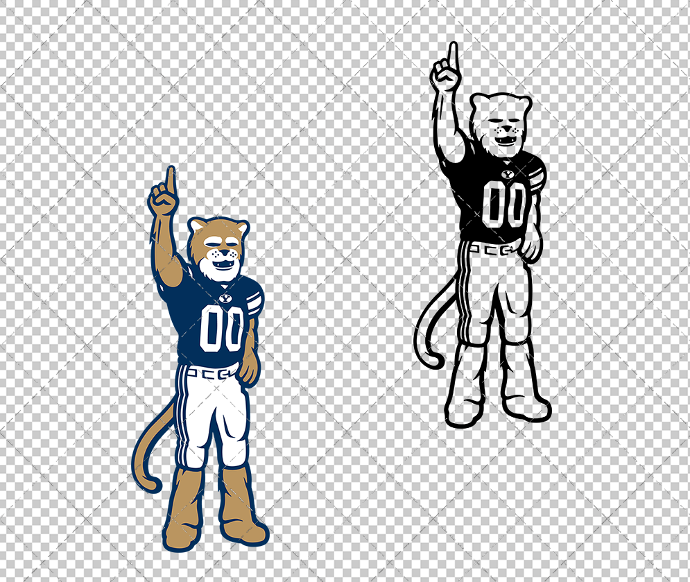 Brigham Young Cougars Mascot 2010, Svg, Dxf, Eps, Png