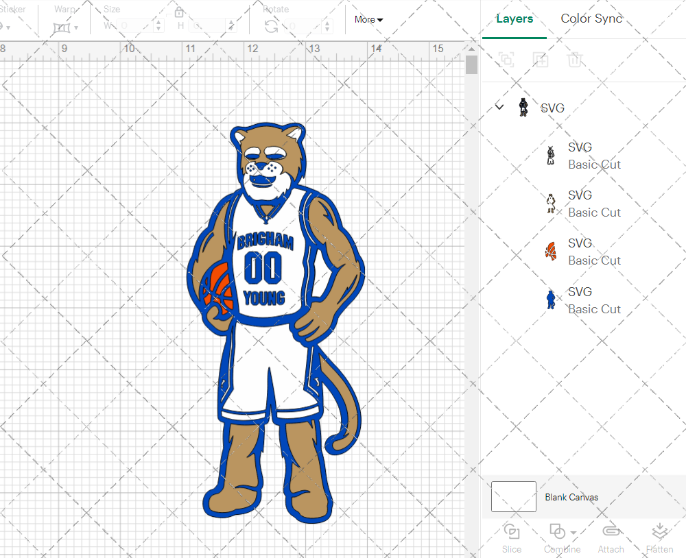 Brigham Young Cougars Mascot 2016 002, Svg, Dxf, Eps, Png 002