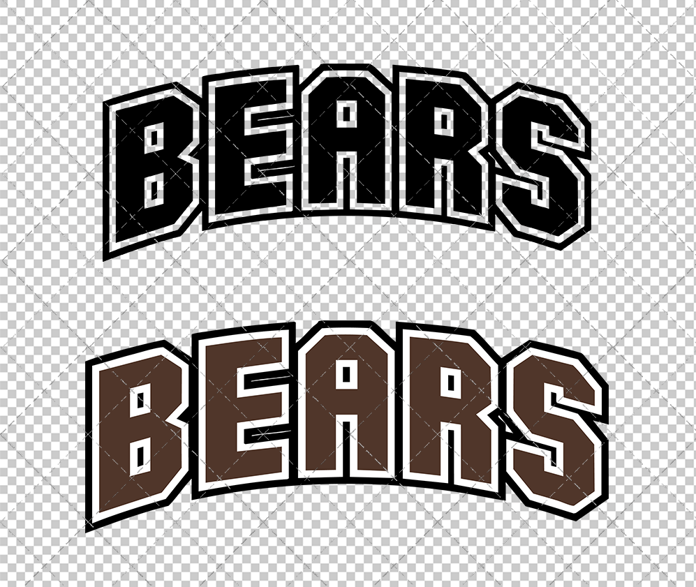 Brown Bears Wordmark 1997, Svg, Dxf, Eps, Png - SvgShopArt