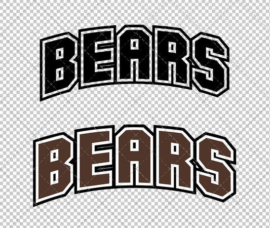 Brown Bears Wordmark 1997, Svg, Dxf, Eps, Png - SvgShopArt