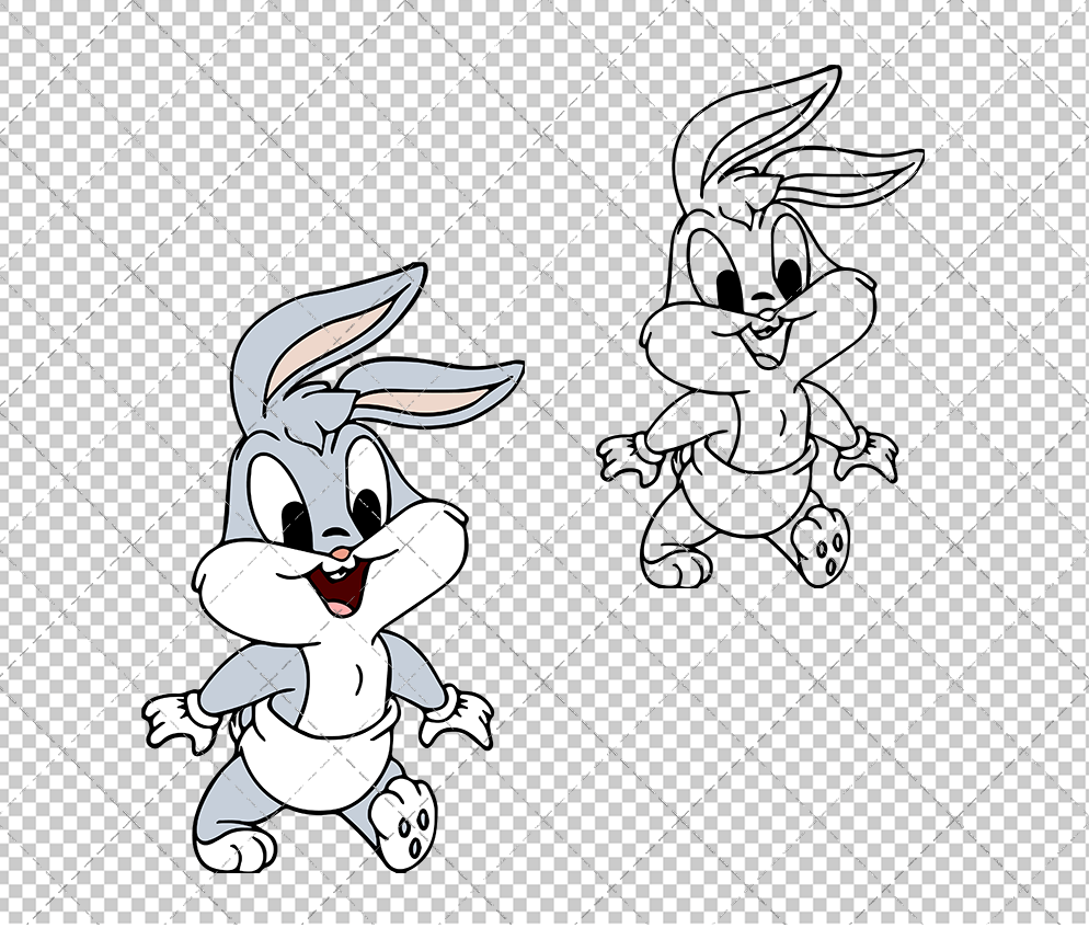 Bugs Bunny - Baby Looney Tunes 002, Svg, Dxf, Eps, Png SvgShopArt