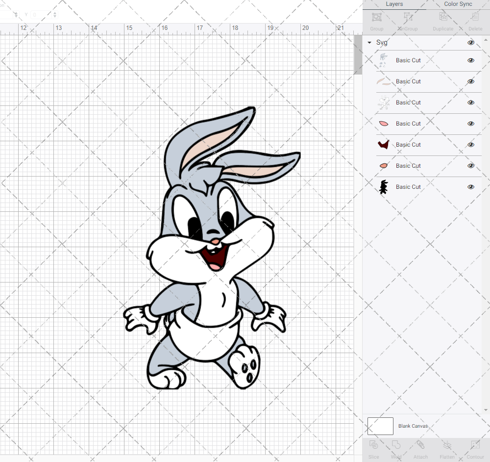 Bugs Bunny - Baby Looney Tunes 002, Svg, Dxf, Eps, Png SvgShopArt